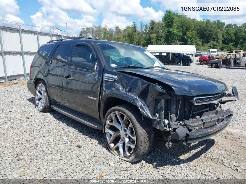 2012 Chevrolet Tahoe Ls VIN: 1GNSCAE07CR222086 Lot: 40234536