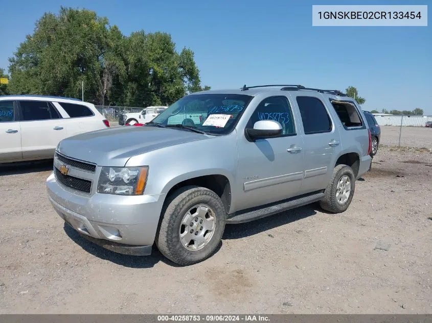 2012 Chevrolet Tahoe Lt VIN: 1GNSKBE02CR133454 Lot: 40258753