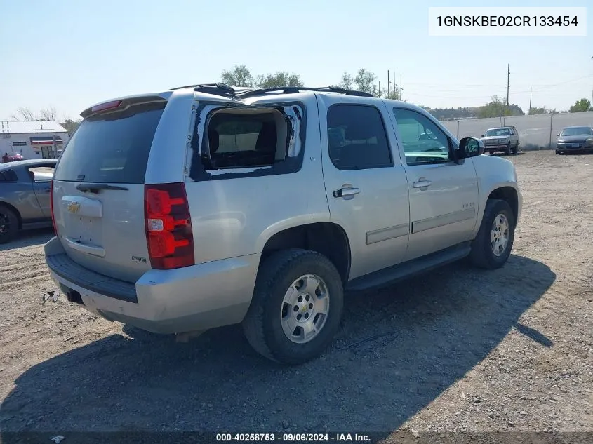 2012 Chevrolet Tahoe Lt VIN: 1GNSKBE02CR133454 Lot: 40258753