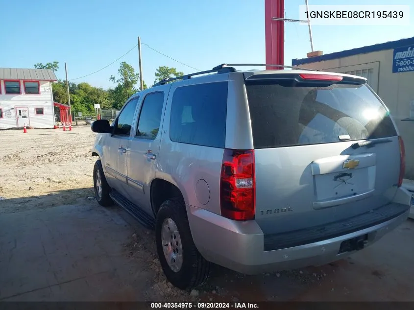 2012 Chevrolet Tahoe Lt VIN: 1GNSKBE08CR195439 Lot: 40354975