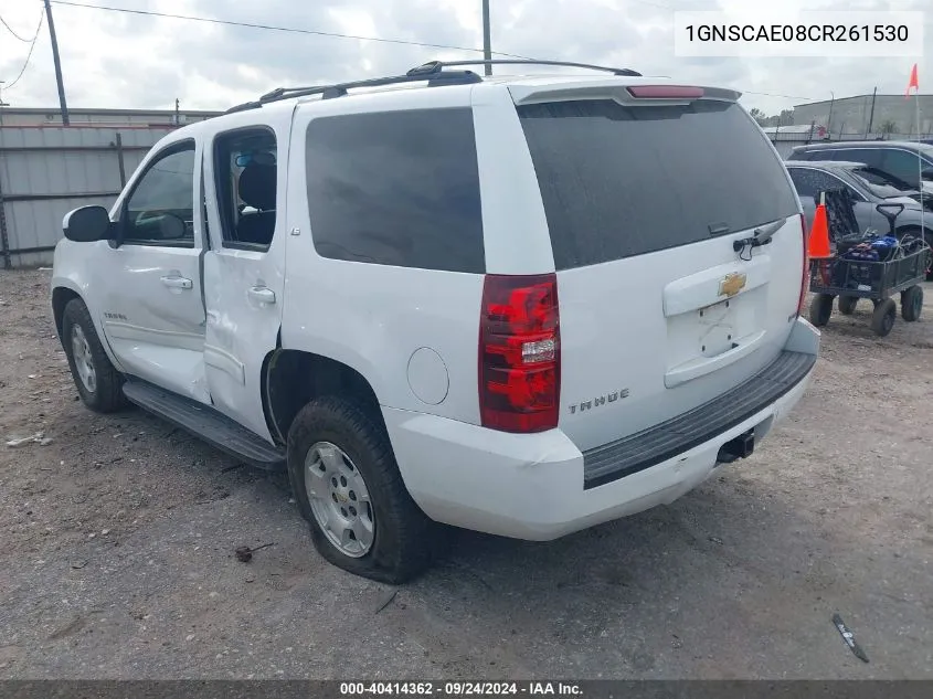 2012 Chevrolet Tahoe C1500 Ls VIN: 1GNSCAE08CR261530 Lot: 40414362