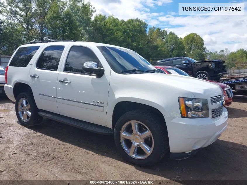 2012 Chevrolet Tahoe Ltz VIN: 1GNSKCE07CR197642 Lot: 40472460