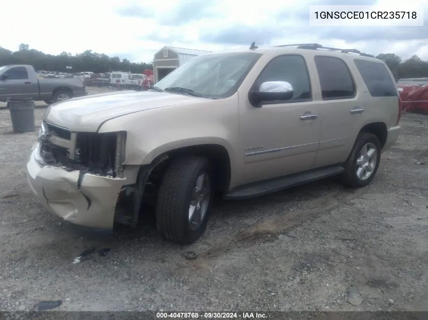 2012 Chevrolet Tahoe Ltz VIN: 1GNSCCE01CR235718 Lot: 40478768