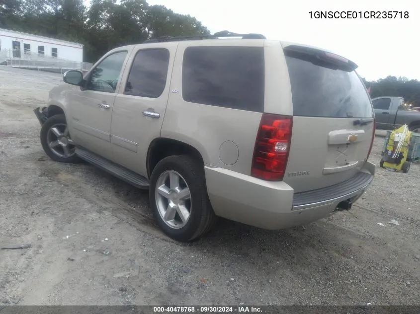 2012 Chevrolet Tahoe Ltz VIN: 1GNSCCE01CR235718 Lot: 40478768