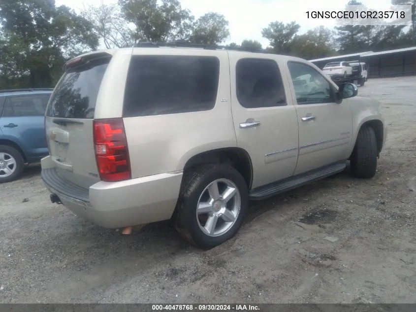 2012 Chevrolet Tahoe Ltz VIN: 1GNSCCE01CR235718 Lot: 40478768