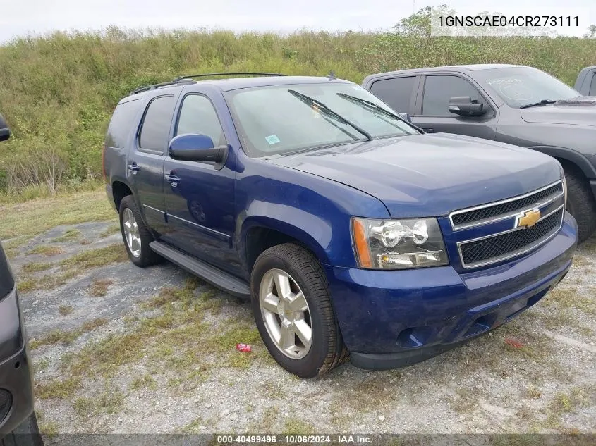 2012 Chevrolet Tahoe C1500 Ls VIN: 1GNSCAE04CR273111 Lot: 40499496