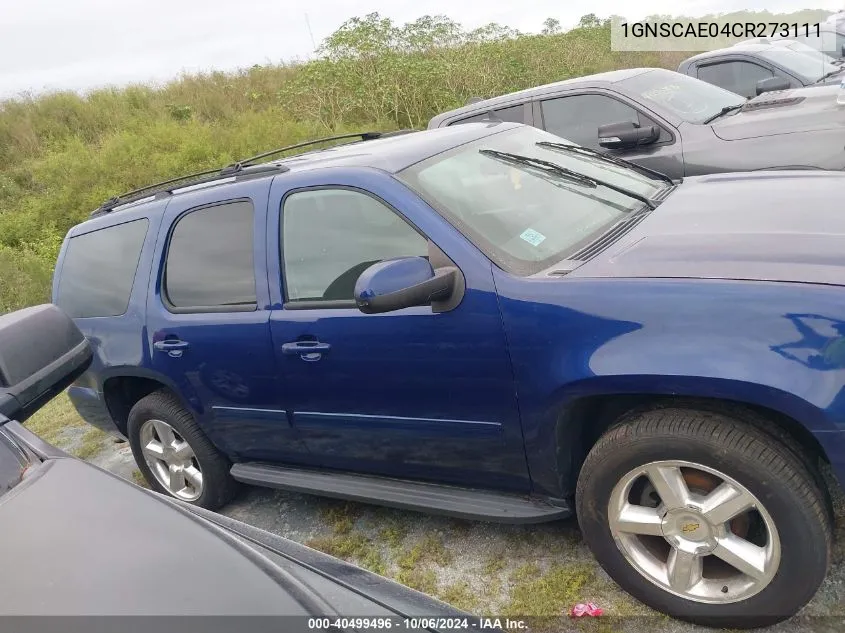 2012 Chevrolet Tahoe C1500 Ls VIN: 1GNSCAE04CR273111 Lot: 40499496