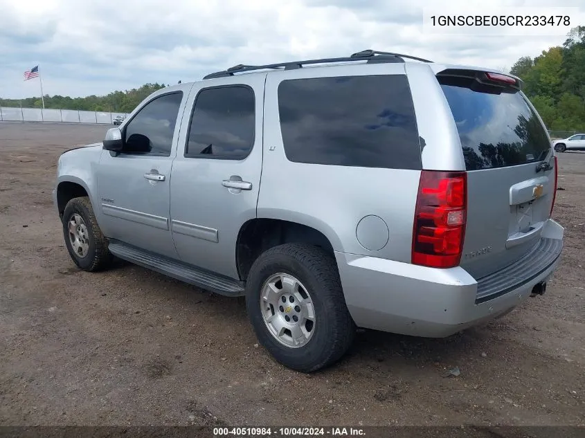 2012 Chevrolet Tahoe Lt VIN: 1GNSCBE05CR233478 Lot: 40510984