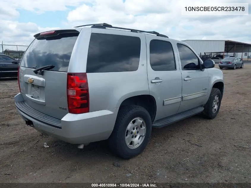 2012 Chevrolet Tahoe Lt VIN: 1GNSCBE05CR233478 Lot: 40510984