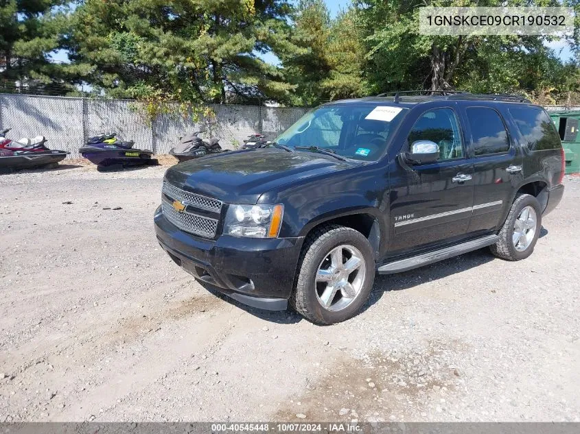 2012 Chevrolet Tahoe Ltz VIN: 1GNSKCE09CR190532 Lot: 40545448