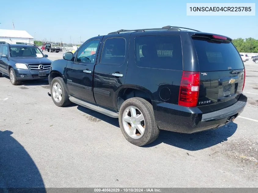 2012 Chevrolet Tahoe Ls VIN: 1GNSCAE04CR225785 Lot: 40562029