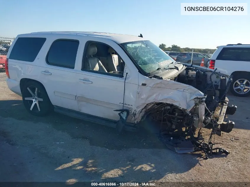 1GNSCBE06CR104276 2012 Chevrolet Tahoe Lt