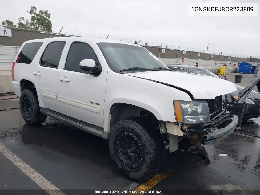 2012 Chevrolet Tahoe Hybrid VIN: 1GNSKDEJ8CR223809 Lot: 40619230