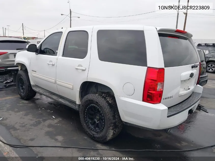 2012 Chevrolet Tahoe Hybrid VIN: 1GNSKDEJ8CR223809 Lot: 40619230