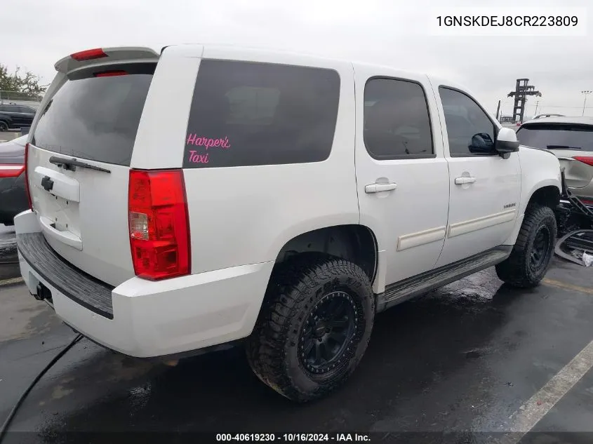 2012 Chevrolet Tahoe Hybrid VIN: 1GNSKDEJ8CR223809 Lot: 40619230