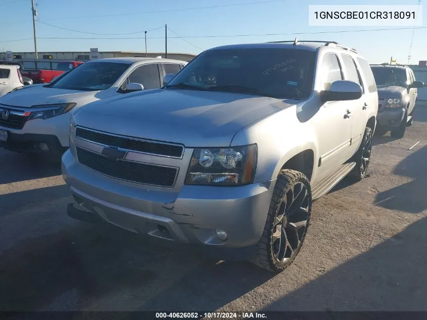 1GNSCBE01CR318091 2012 Chevrolet Tahoe Lt