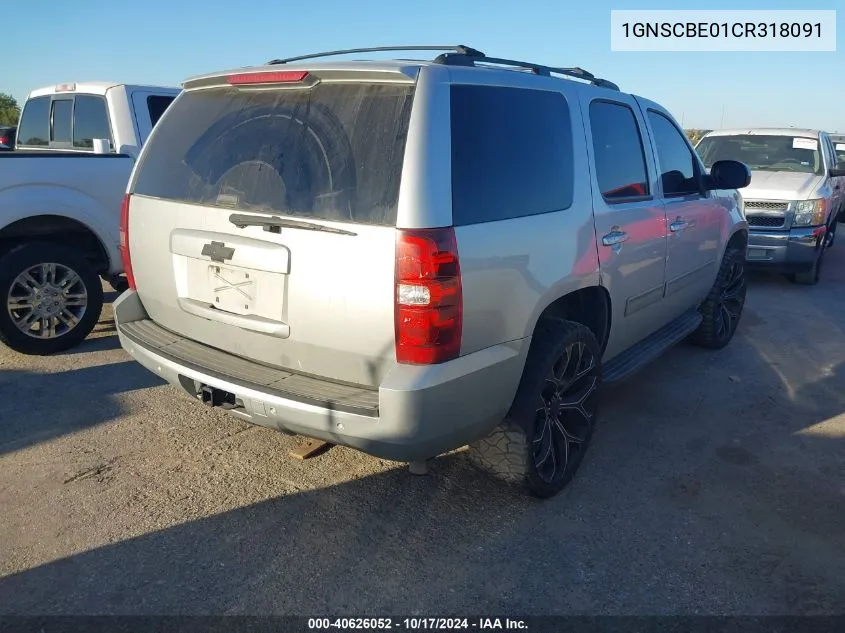 1GNSCBE01CR318091 2012 Chevrolet Tahoe Lt