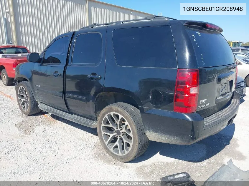 2012 Chevrolet Tahoe Lt VIN: 1GNSCBE01CR208948 Lot: 40678264