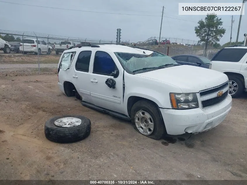 2012 Chevrolet Tahoe Lt VIN: 1GNSCBE07CR122267 Lot: 40700335