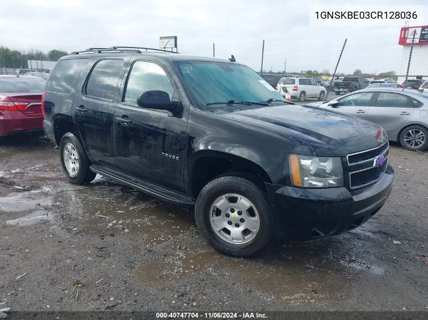 2012 Chevrolet Tahoe Lt VIN: 1GNSKBE03CR128036 Lot: 40747704