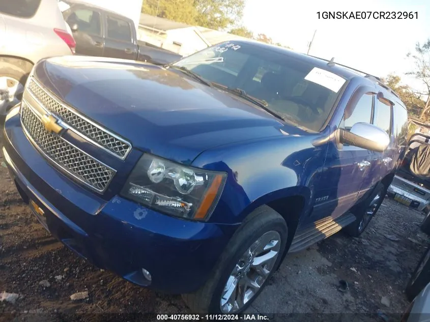 1GNSKAE07CR232961 2012 Chevrolet Tahoe Ls