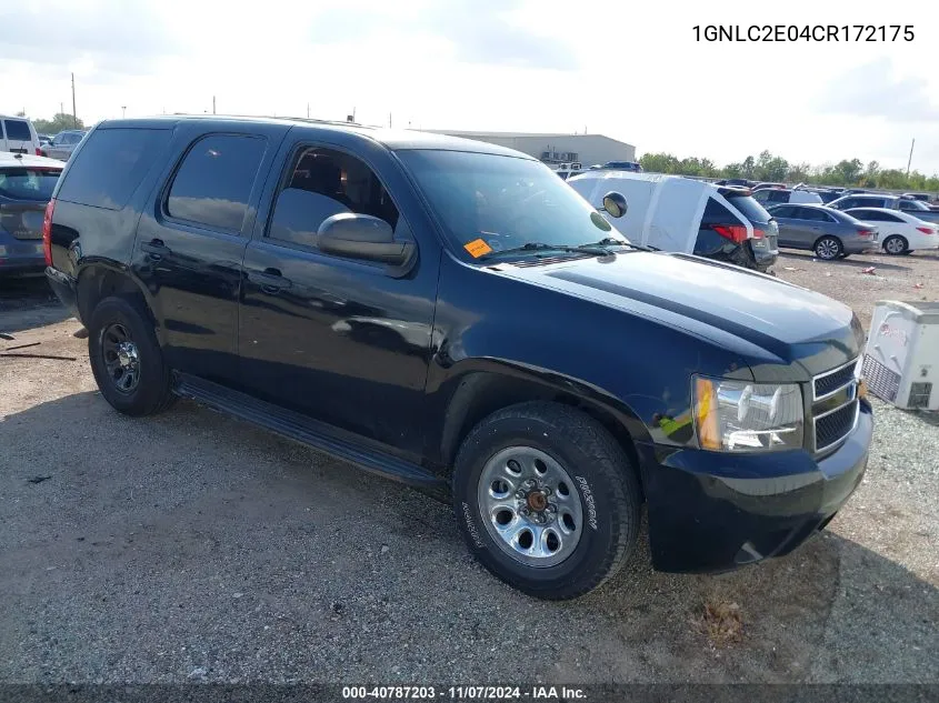 2012 Chevrolet Tahoe Commercial Fleet VIN: 1GNLC2E04CR172175 Lot: 40787203