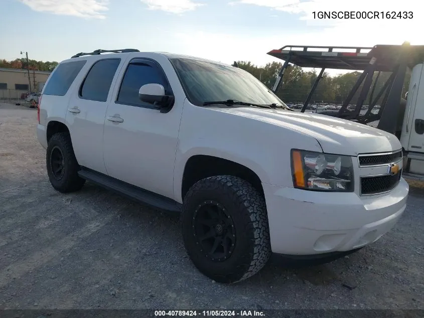 2012 Chevrolet Tahoe Lt VIN: 1GNSCBE00CR162433 Lot: 40789424