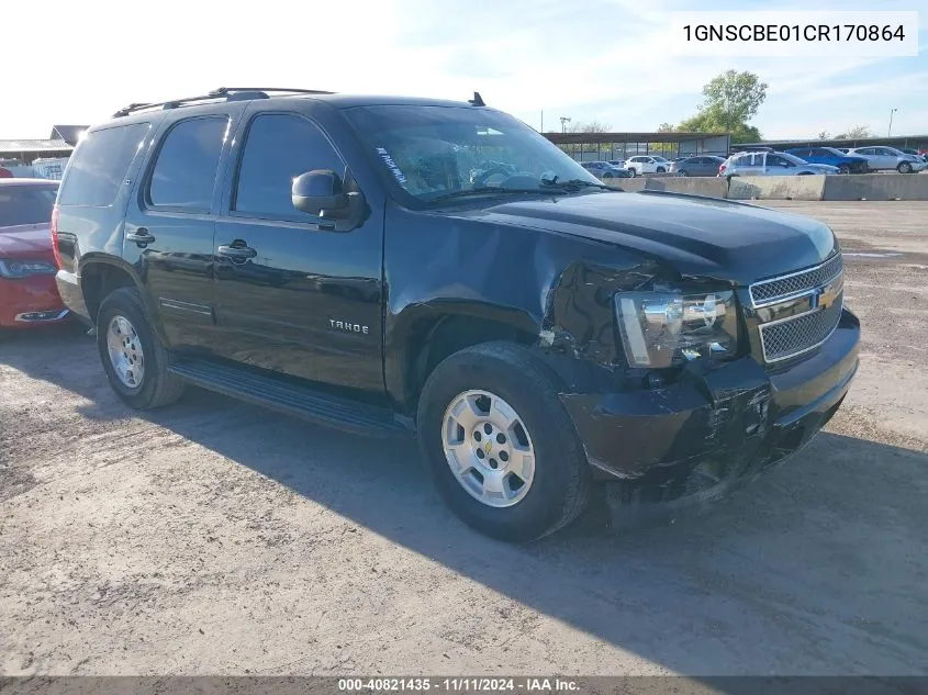 2012 Chevrolet Tahoe Lt VIN: 1GNSCBE01CR170864 Lot: 40821435