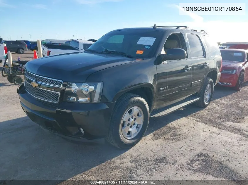 2012 Chevrolet Tahoe Lt VIN: 1GNSCBE01CR170864 Lot: 40821435