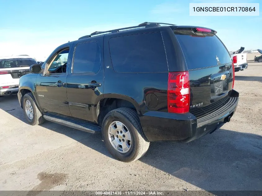 2012 Chevrolet Tahoe Lt VIN: 1GNSCBE01CR170864 Lot: 40821435