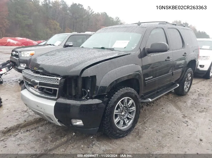 2012 Chevrolet Tahoe Lt VIN: 1GNSKBE02CR263363 Lot: 40899477