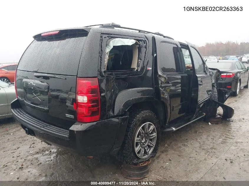 2012 Chevrolet Tahoe Lt VIN: 1GNSKBE02CR263363 Lot: 40899477