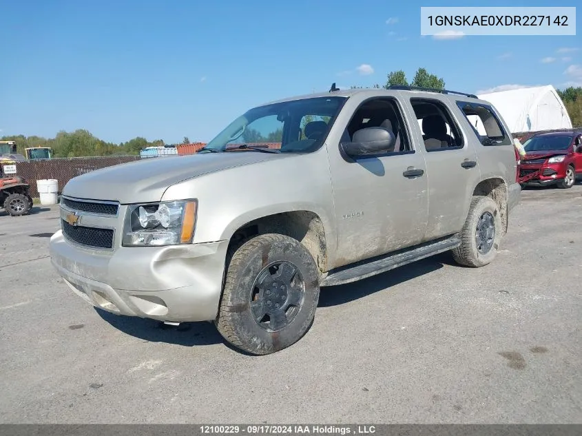 2013 Chevrolet Tahoe VIN: 1GNSKAE0XDR227142 Lot: 12100229