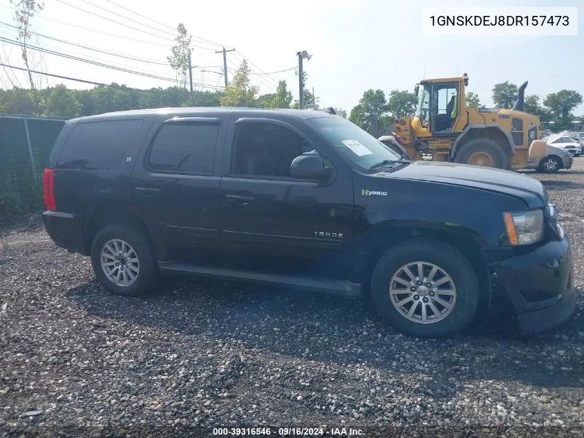 2013 Chevrolet Tahoe Hybrid VIN: 1GNSKDEJ8DR157473 Lot: 39316546