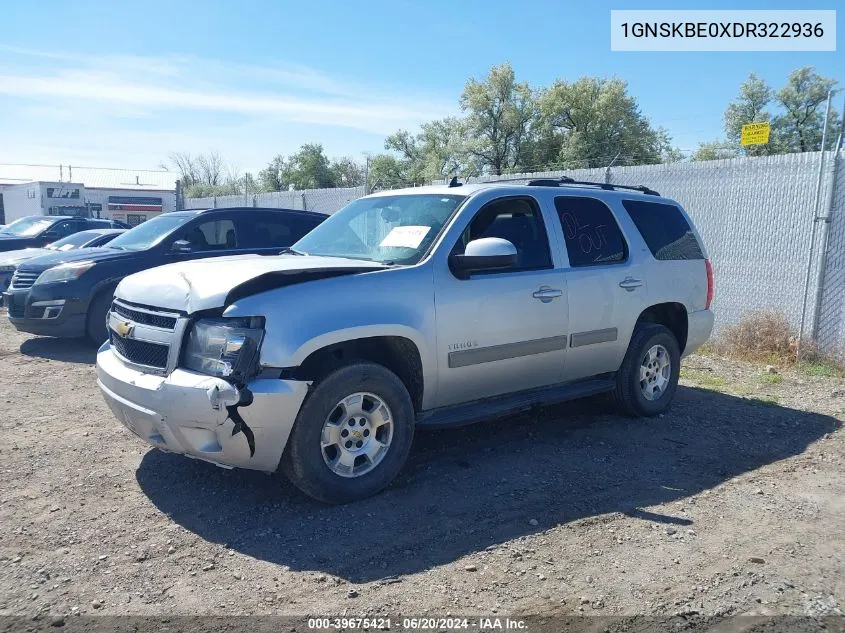 1GNSKBE0XDR322936 2013 Chevrolet Tahoe Lt