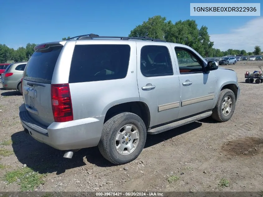 1GNSKBE0XDR322936 2013 Chevrolet Tahoe Lt