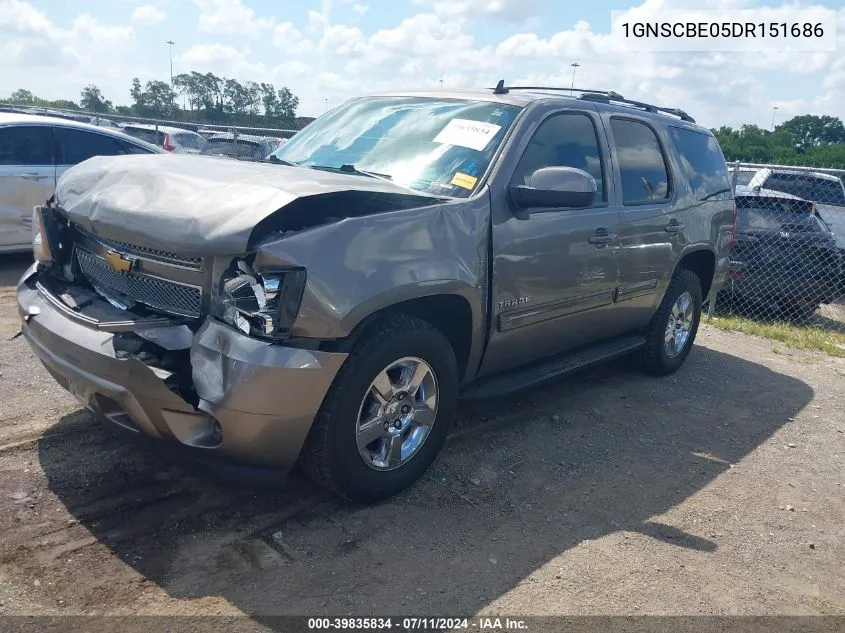 2013 Chevrolet Tahoe Lt VIN: 1GNSCBE05DR151686 Lot: 39835834