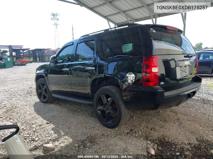 2013 Chevrolet Tahoe Lt VIN: 1GNSKBE0XDR175257 Lot: 40080196