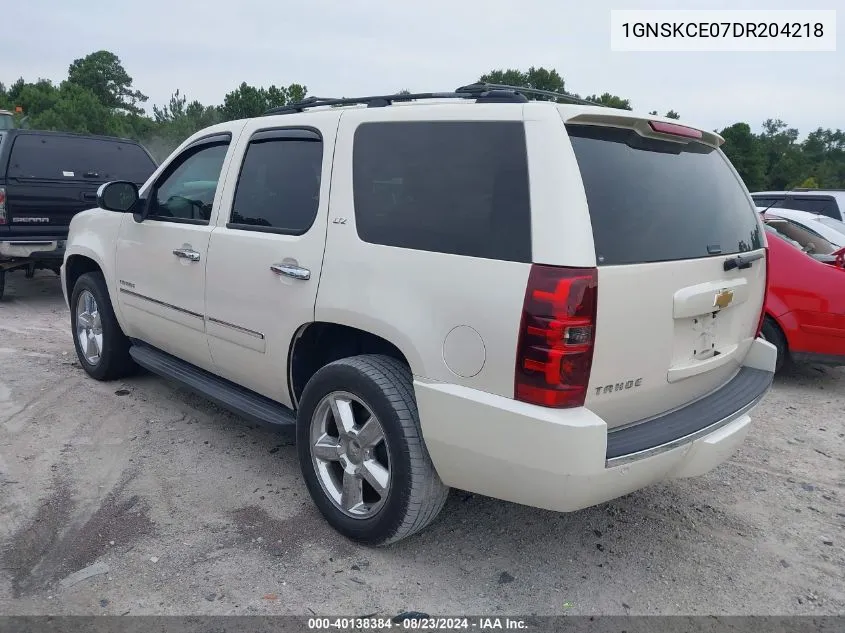 1GNSKCE07DR204218 2013 Chevrolet Tahoe Ltz