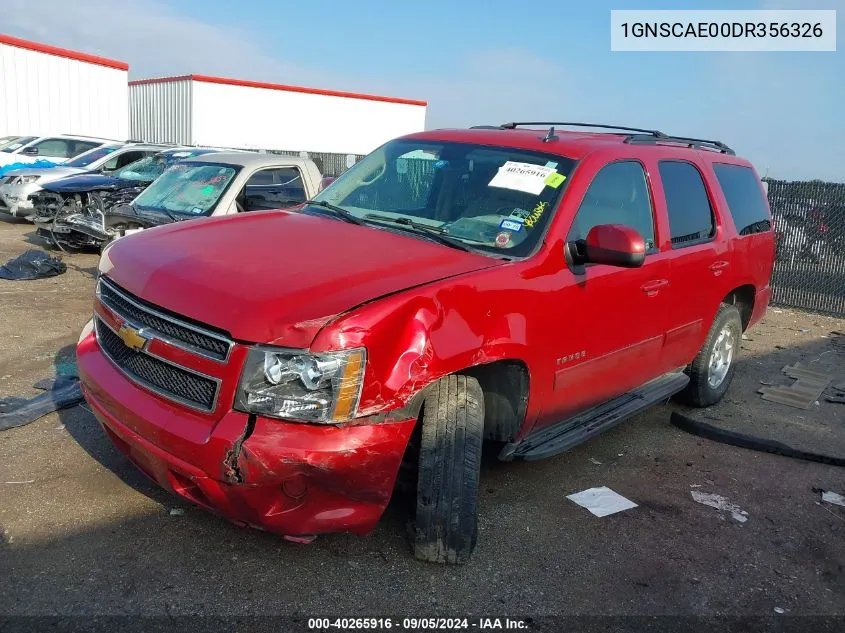 1GNSCAE00DR356326 2013 Chevrolet Tahoe Ls