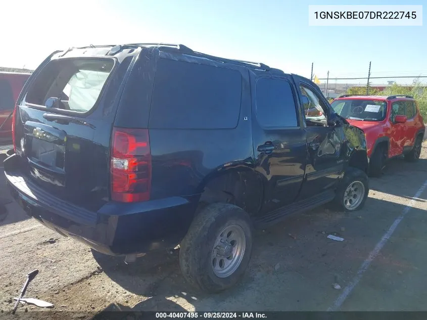 2013 Chevrolet Tahoe Lt VIN: 1GNSKBE07DR222745 Lot: 40407495