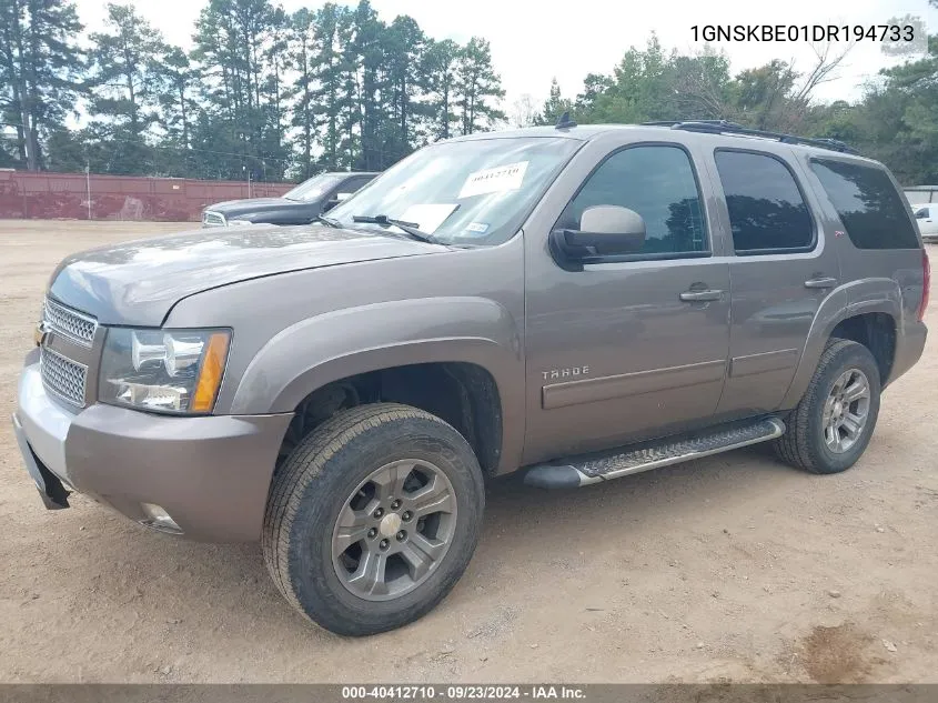 2013 Chevrolet Tahoe Lt VIN: 1GNSKBE01DR194733 Lot: 40412710