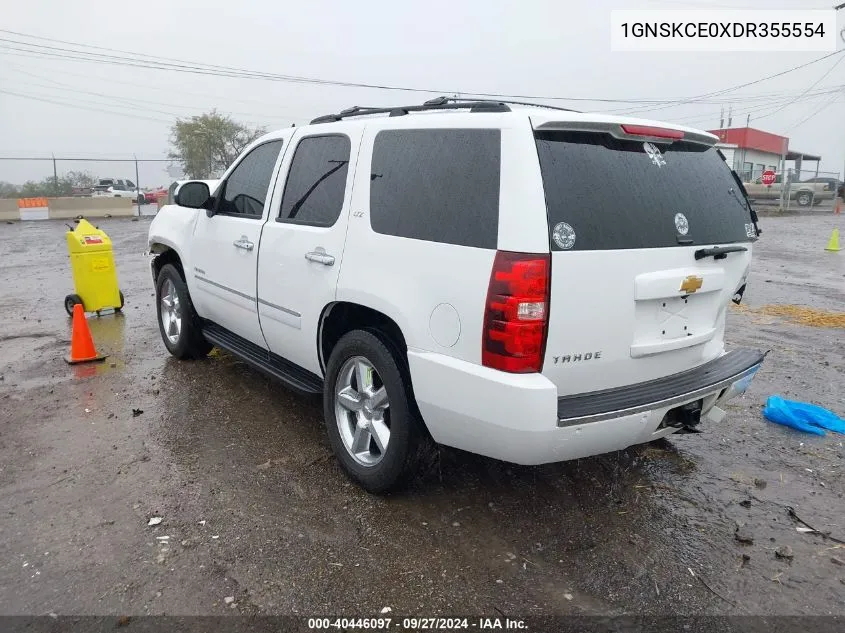 1GNSKCE0XDR355554 2013 Chevrolet Tahoe Ltz