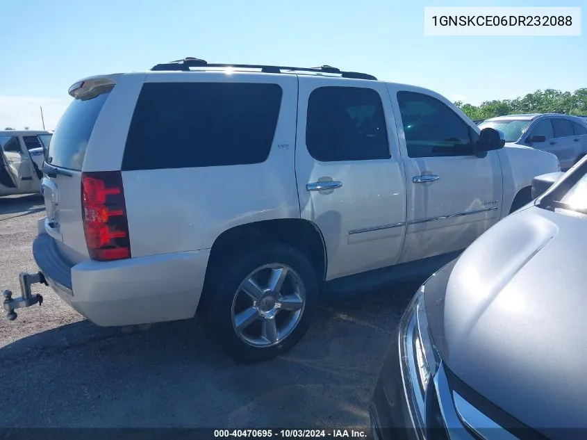 2013 Chevrolet Tahoe Ltz VIN: 1GNSKCE06DR232088 Lot: 40470695