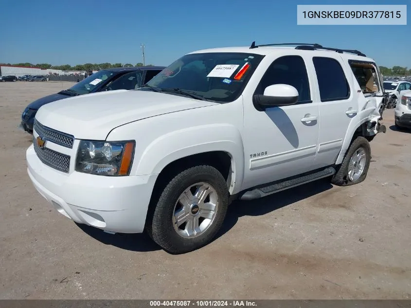 2013 Chevrolet Tahoe Lt VIN: 1GNSKBE09DR377815 Lot: 40475087