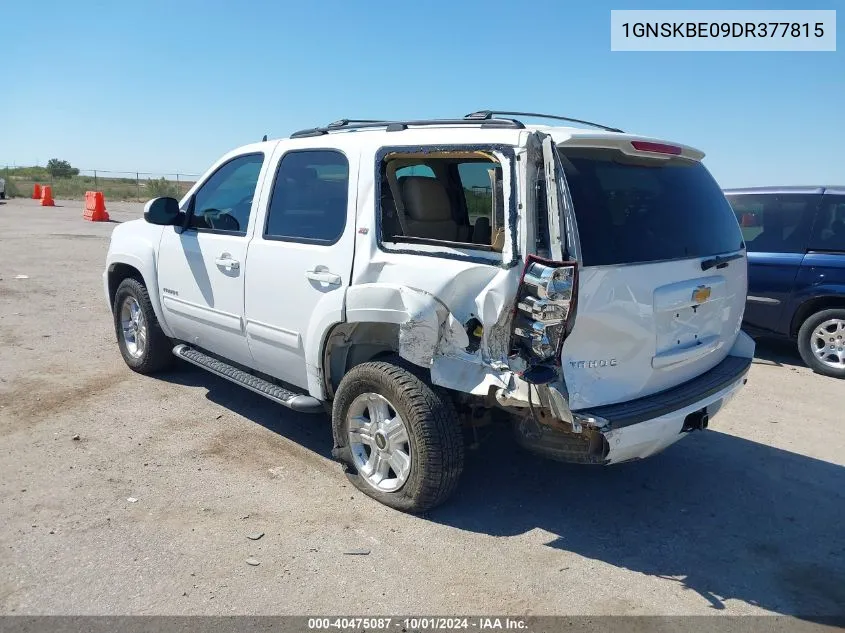 2013 Chevrolet Tahoe Lt VIN: 1GNSKBE09DR377815 Lot: 40475087