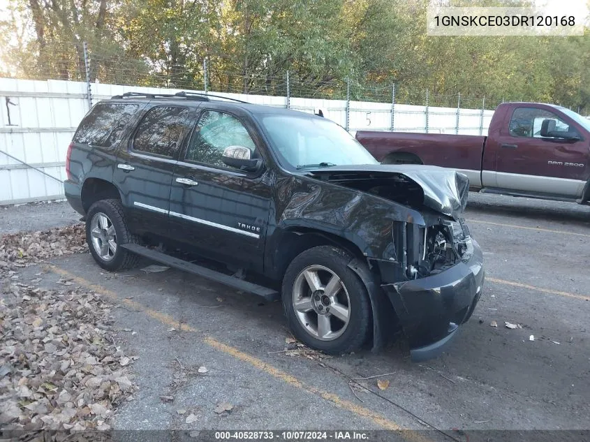 2013 Chevrolet Tahoe K1500 Ltz VIN: 1GNSKCE03DR120168 Lot: 40528733