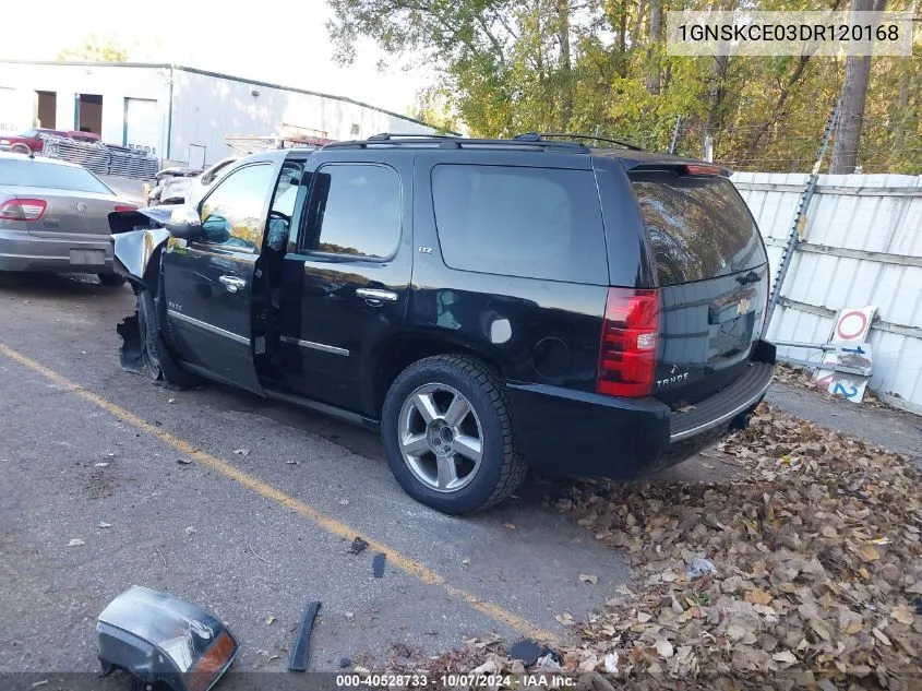 2013 Chevrolet Tahoe K1500 Ltz VIN: 1GNSKCE03DR120168 Lot: 40528733