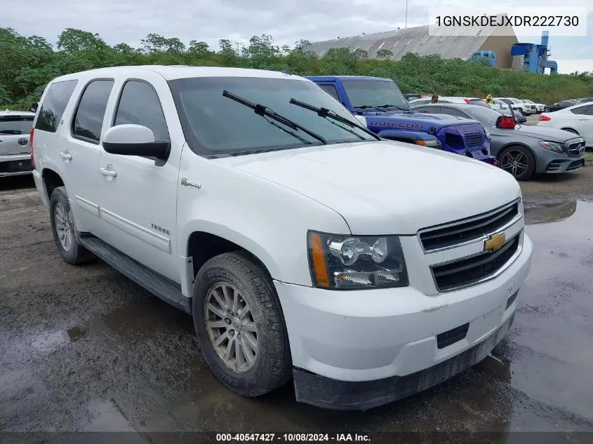 2013 Chevrolet Tahoe Hybrid VIN: 1GNSKDEJXDR222730 Lot: 40547427