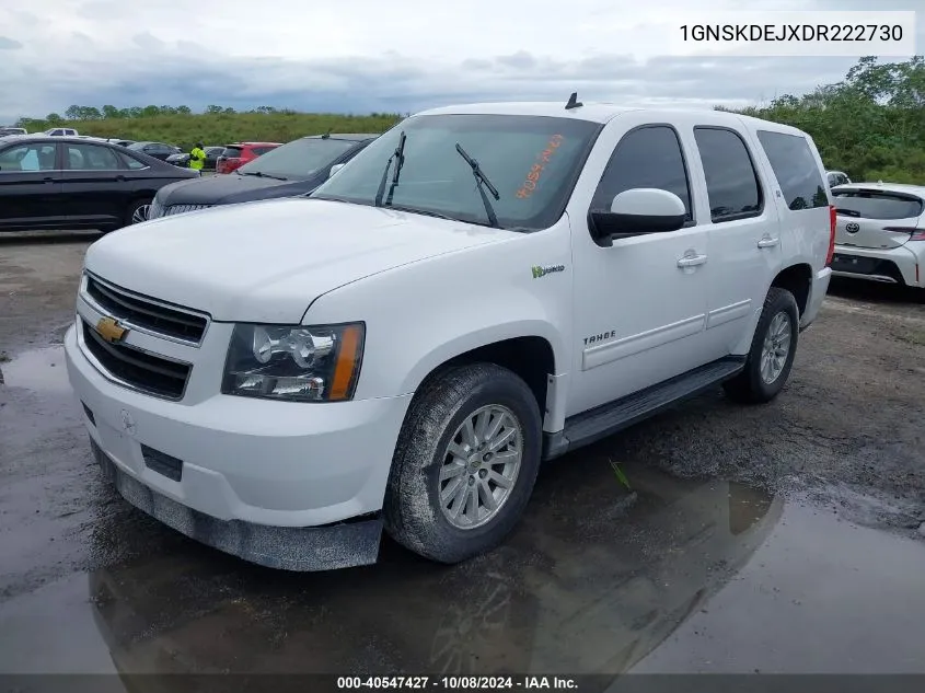 2013 Chevrolet Tahoe Hybrid VIN: 1GNSKDEJXDR222730 Lot: 40547427